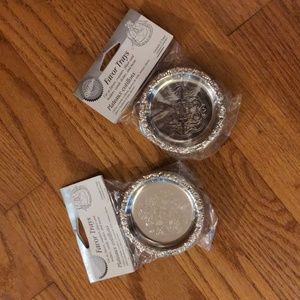 Y2K Silver Metal Etched Wilton Favor Trays (6 per pack;2 packs; 12 trays total)